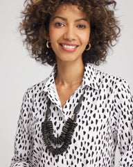 SYLCA® x Chico's Black Disk Bead Statement Necklace
