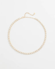Goldtone Tennis Necklace