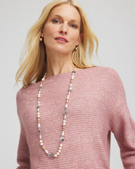 Pink Art Deco Beaded Necklace