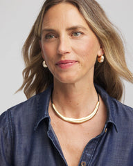 Mixed-Metal Collar Necklace
