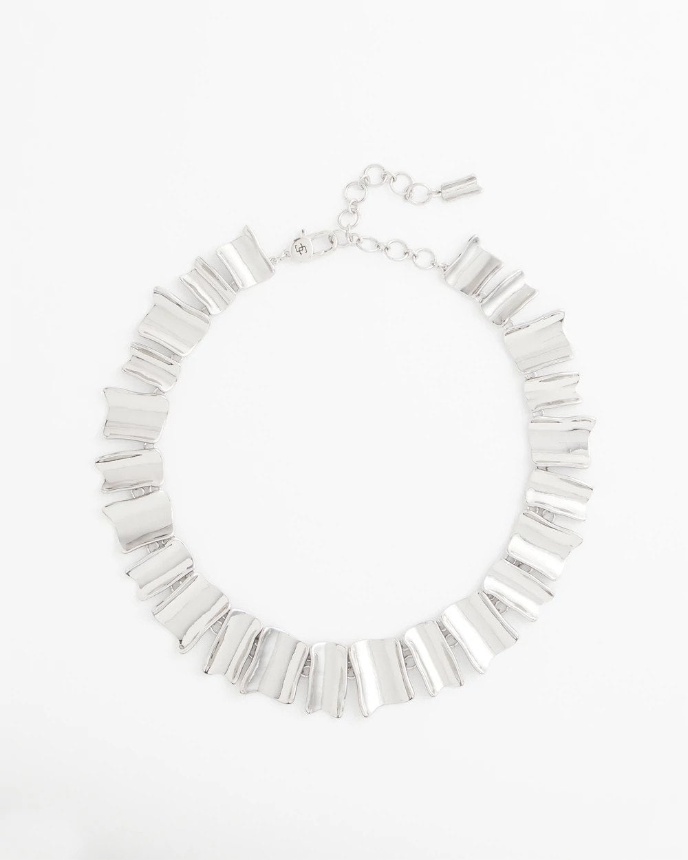 Silver Wave Collar Necklace