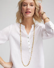 Gold Nugget Single Strand Necklace