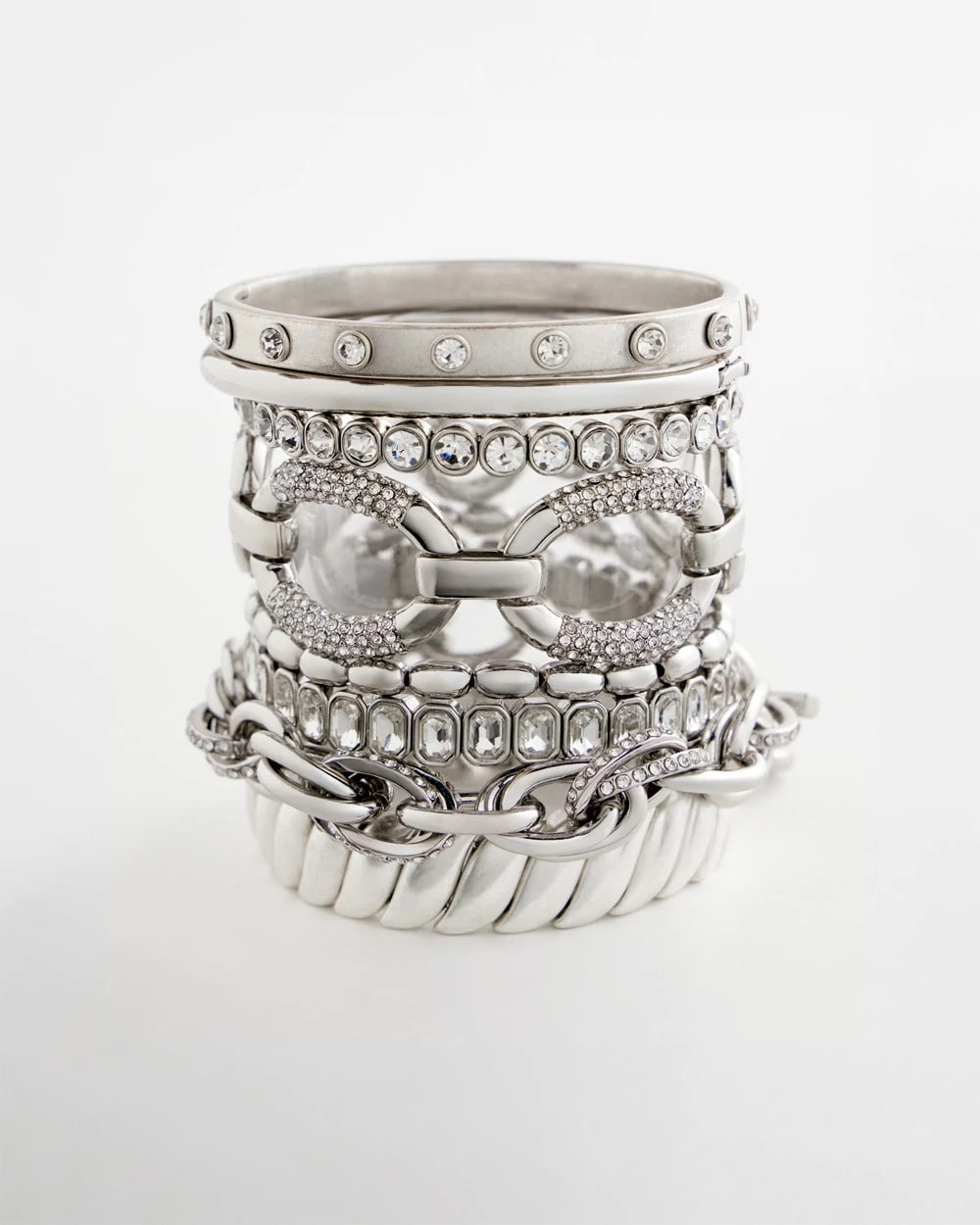 Large Pave Link Toggle Bracelet