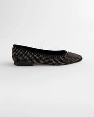 Suede Studded Flats