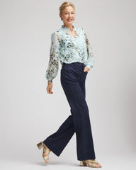 Petite Faux Suede Bootcut Ankle Pants