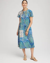 Petite Trapunto Midi Jersey-Knit Dress