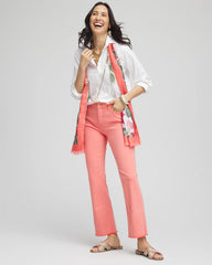 Petite Girlfriend Fray Hem Kick Flare Jeans