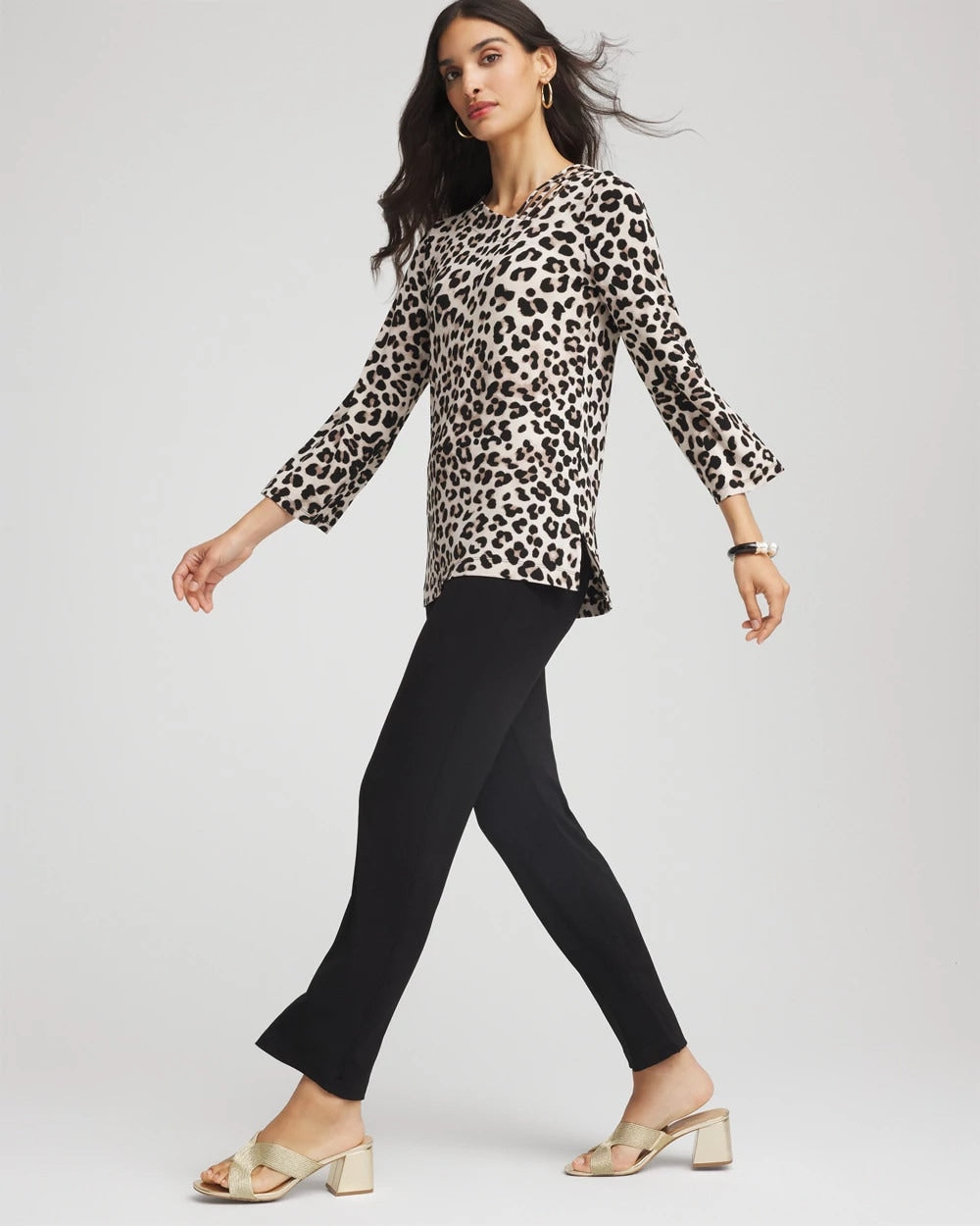 Travelers™ Animal-Print Lattice Top