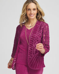 Travelers™ Collection Embroidered Lace Cutwork Jacket